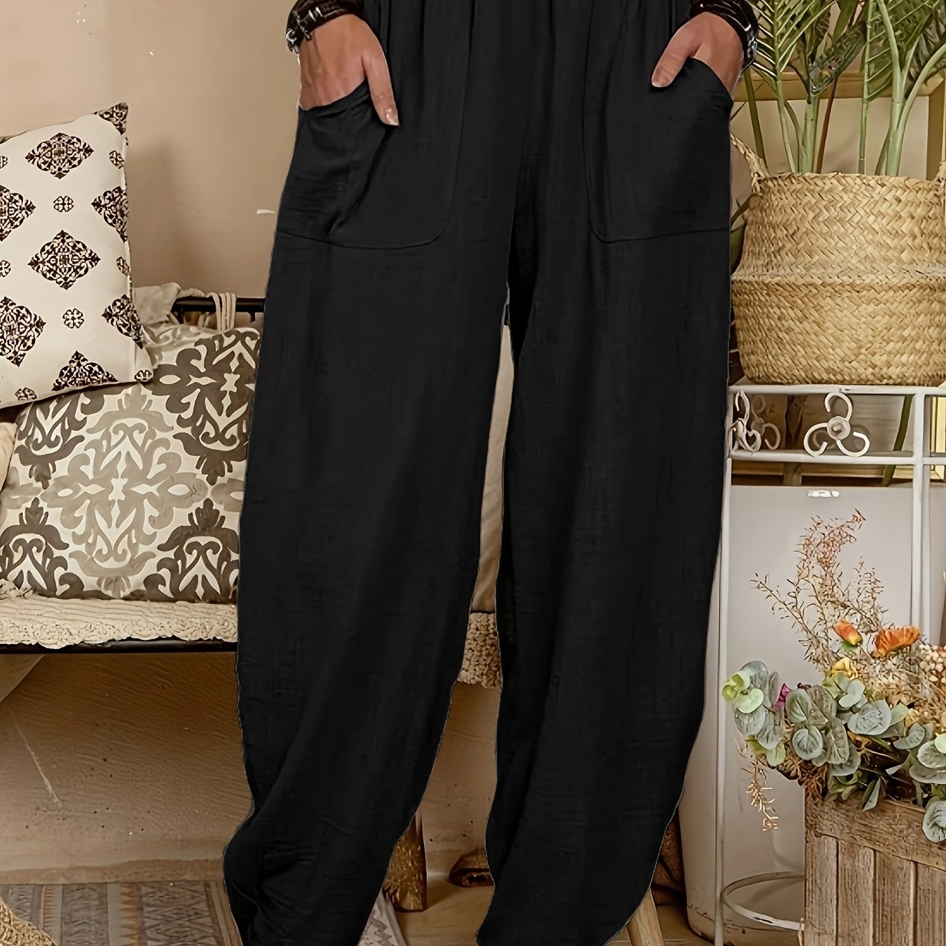 CYC – Lockere Hose aus Leinenmischung