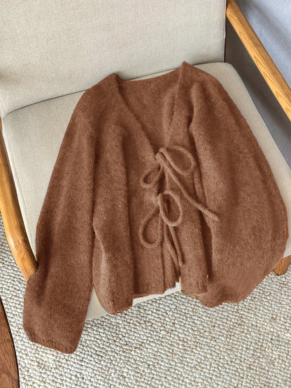 CYC Eleganter Cardigan mit V-Ausschnitt und Krawatte