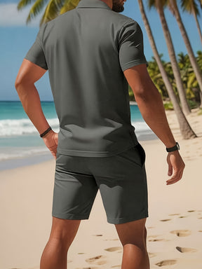 Casual Polo and Shorts Set - Cafe y Calle