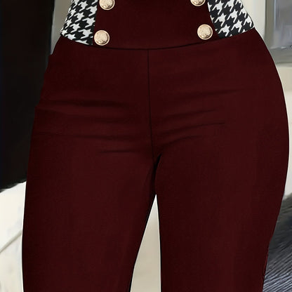 CYC Elegante Slim-Fit-Hose mit Hahnentrittmuster