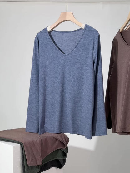 CYC Langarm-T-Shirt mit V-Ausschnitt (3er-Set)