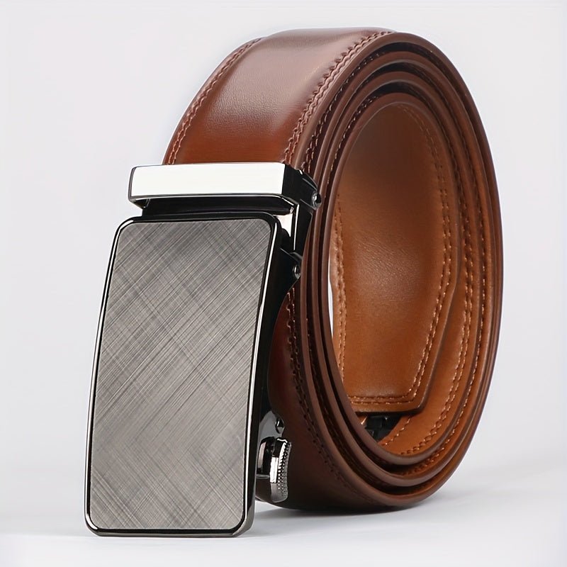 2 - Pack Men's Genuine Leather Ratchet Belt - Cafe y Calle