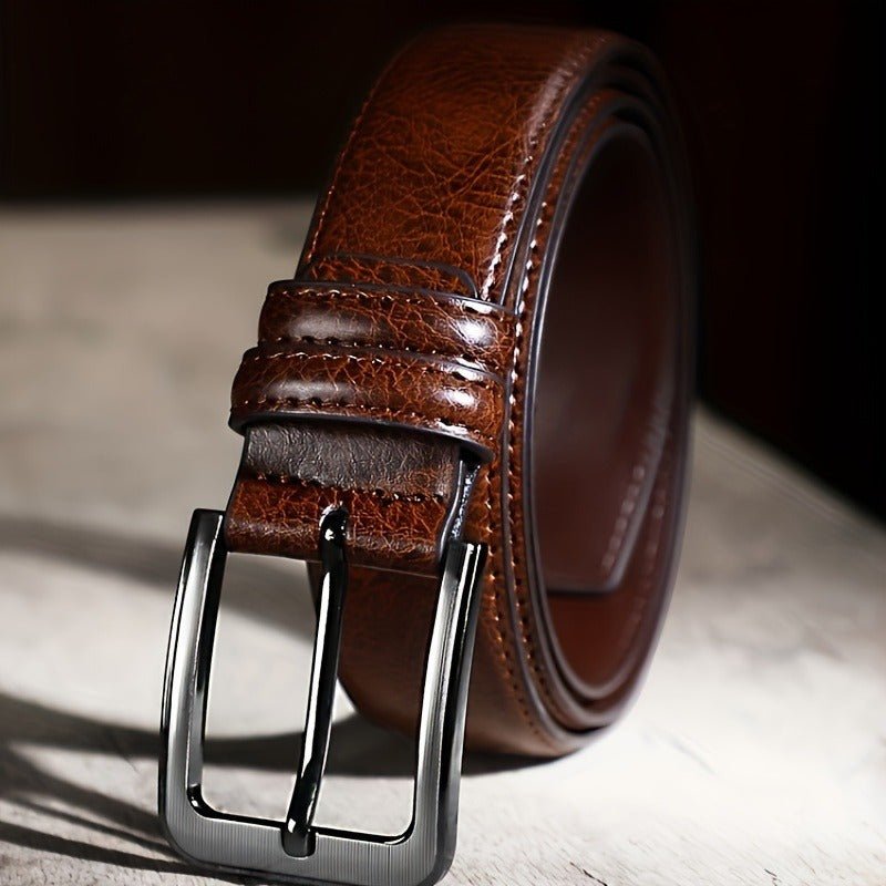 Set of 2 Retro Leather Belts with Pin Buckle - Cafe y Calle
