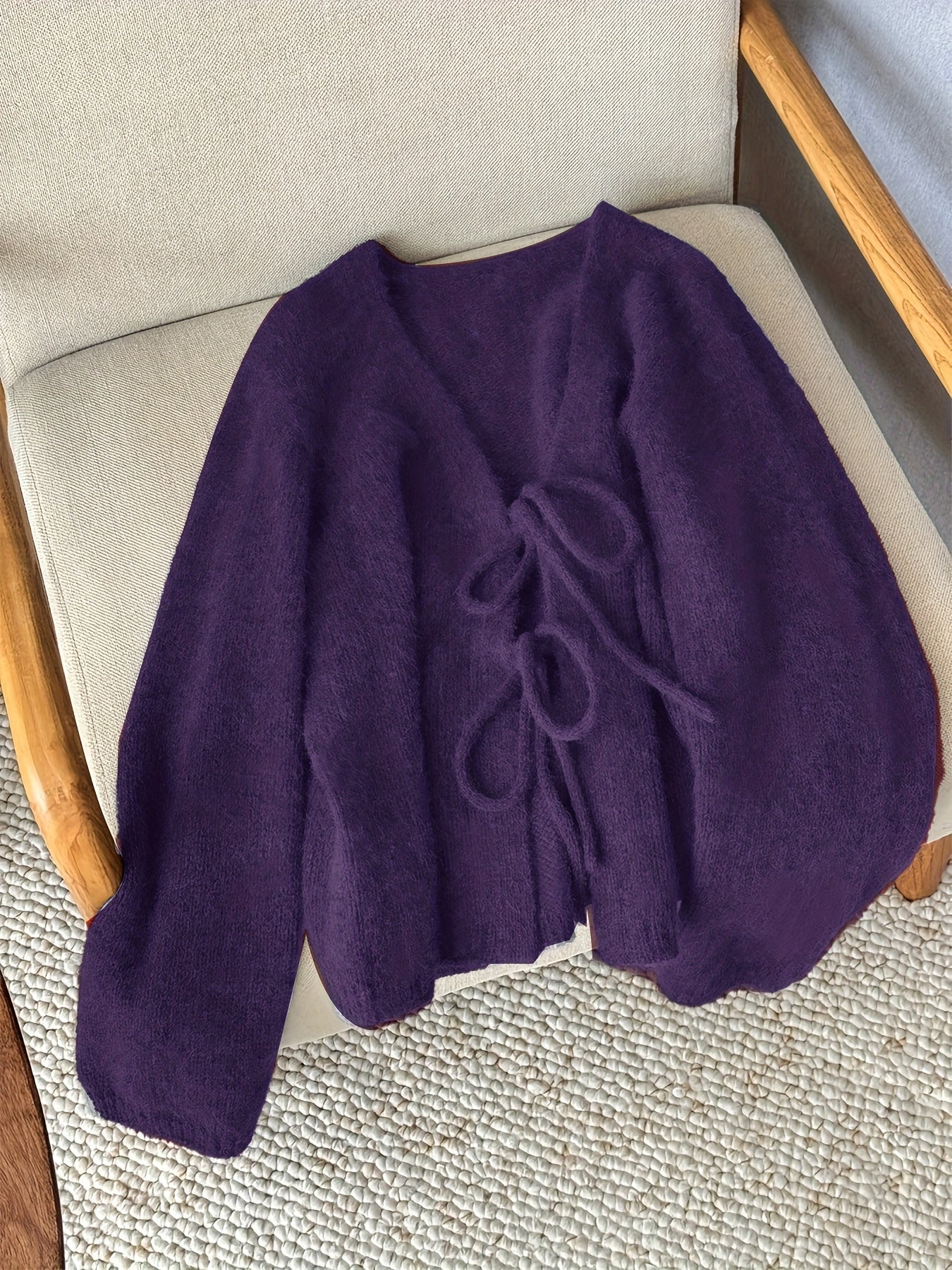 CYC Eleganter Cardigan mit V-Ausschnitt und Krawatte