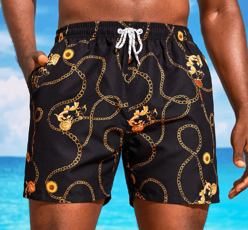 Quick - Dry Hawaiian Swim Shorts - Cafe y Calle
