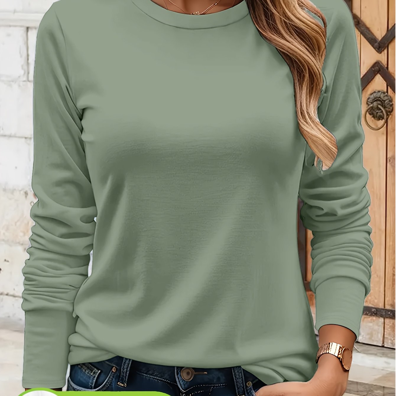 CYC Langärmliges T-Shirt aus schwerer Baumwolle