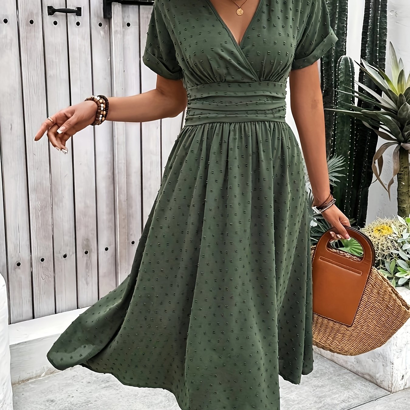 CYC Midikleid mit V-Ausschnitt