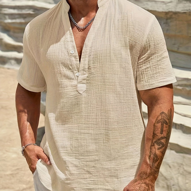 Cyc - Leinen Henley -Shirt