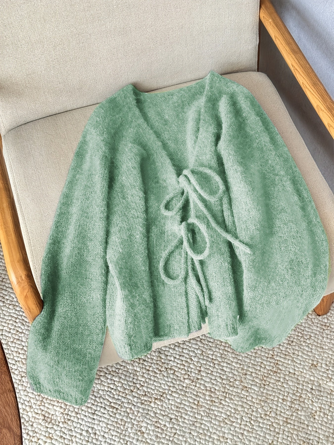 CYC Eleganter Cardigan mit V-Ausschnitt und Krawatte