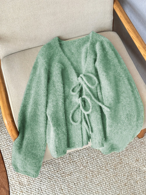 CYC Eleganter Cardigan mit V-Ausschnitt und Krawatte