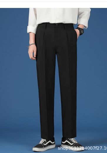 Elegant Pleated Straight - Leg Pants - Cafe y Calle