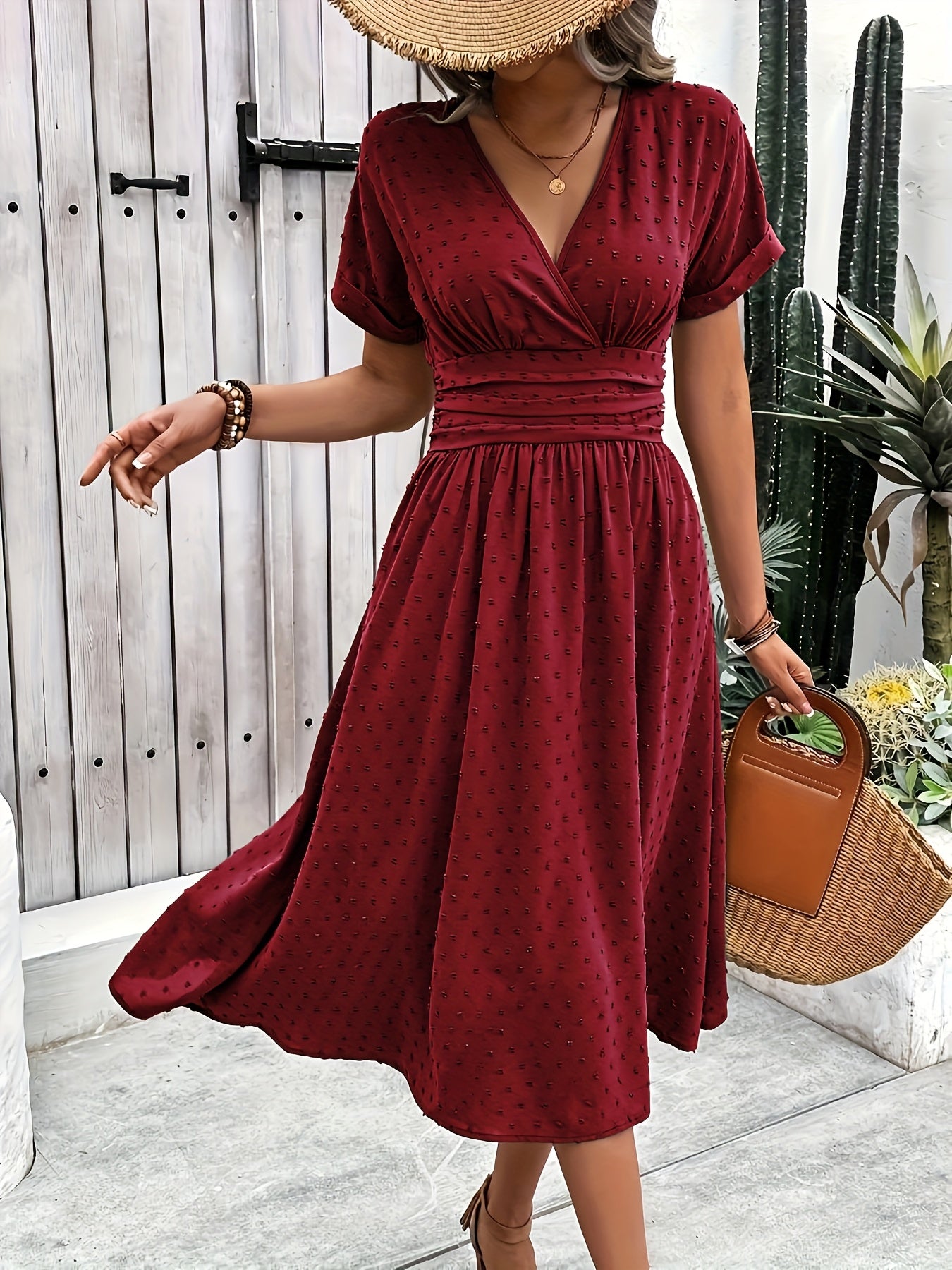 CYC Midikleid mit V-Ausschnitt