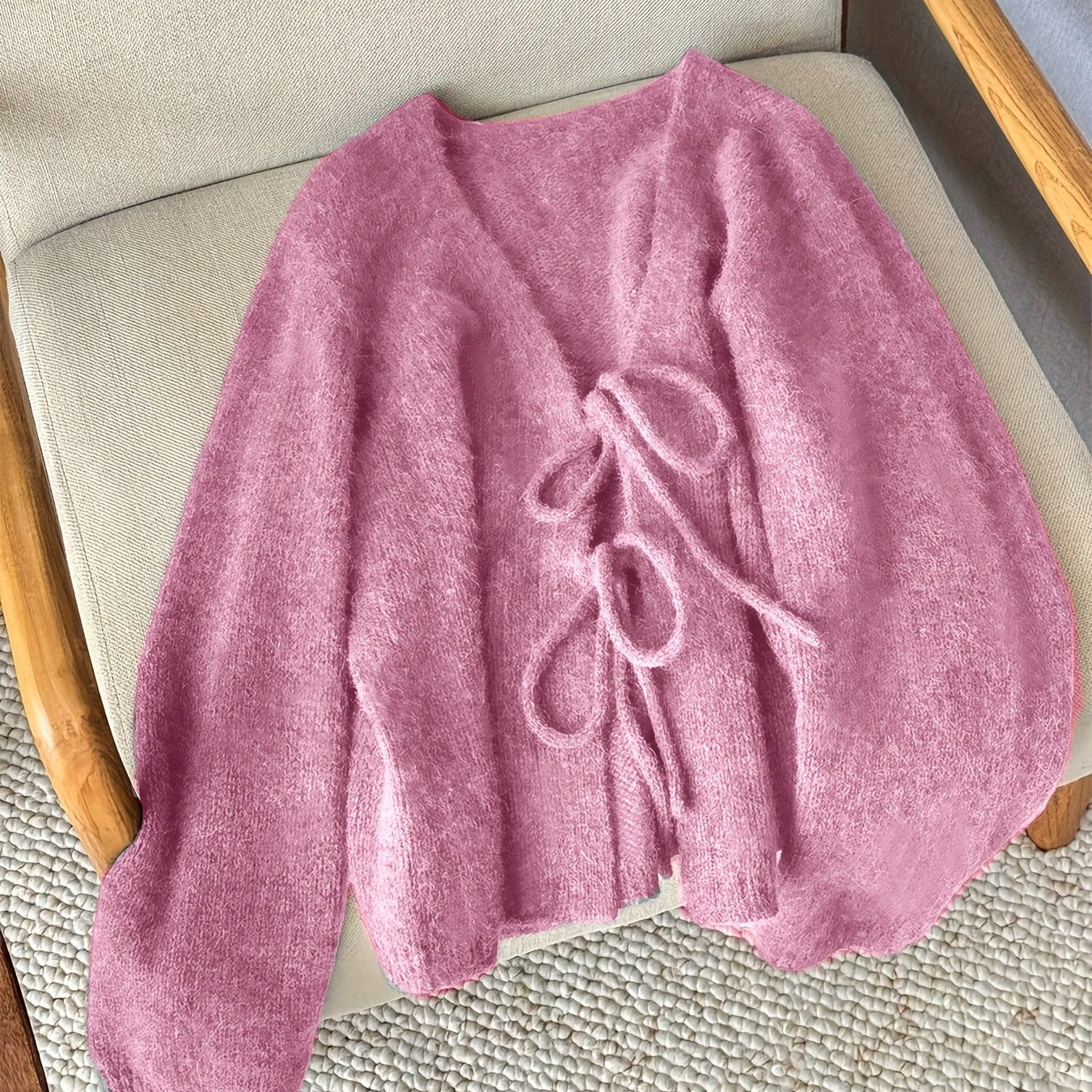 CYC Eleganter Cardigan mit V-Ausschnitt und Krawatte