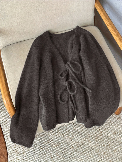 CYC Eleganter Cardigan mit V-Ausschnitt und Krawatte