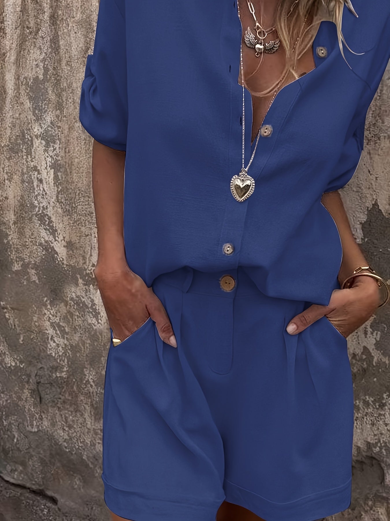 CYC Schickes zweiteiliges Set aus Leinenmischung