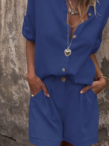 CYC Schickes zweiteiliges Set aus Leinenmischung