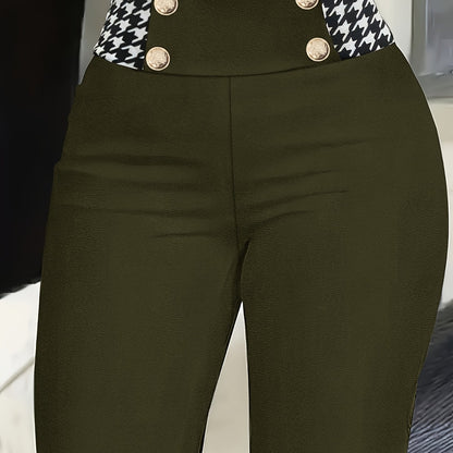 CYC Elegante Slim-Fit-Hose mit Hahnentrittmuster