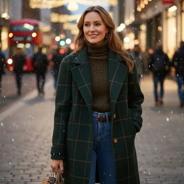 CYC™ Cambridge Wollmantel mit Karomuster