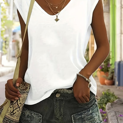 CYC Lässiges T-Shirt mit V-Ausschnitt