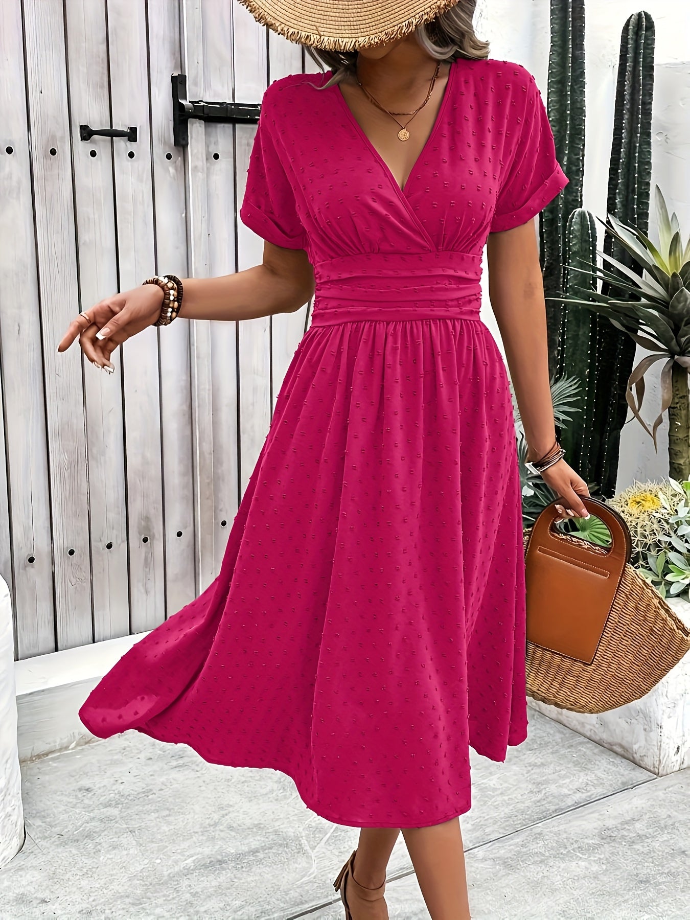 CYC Midikleid mit V-Ausschnitt