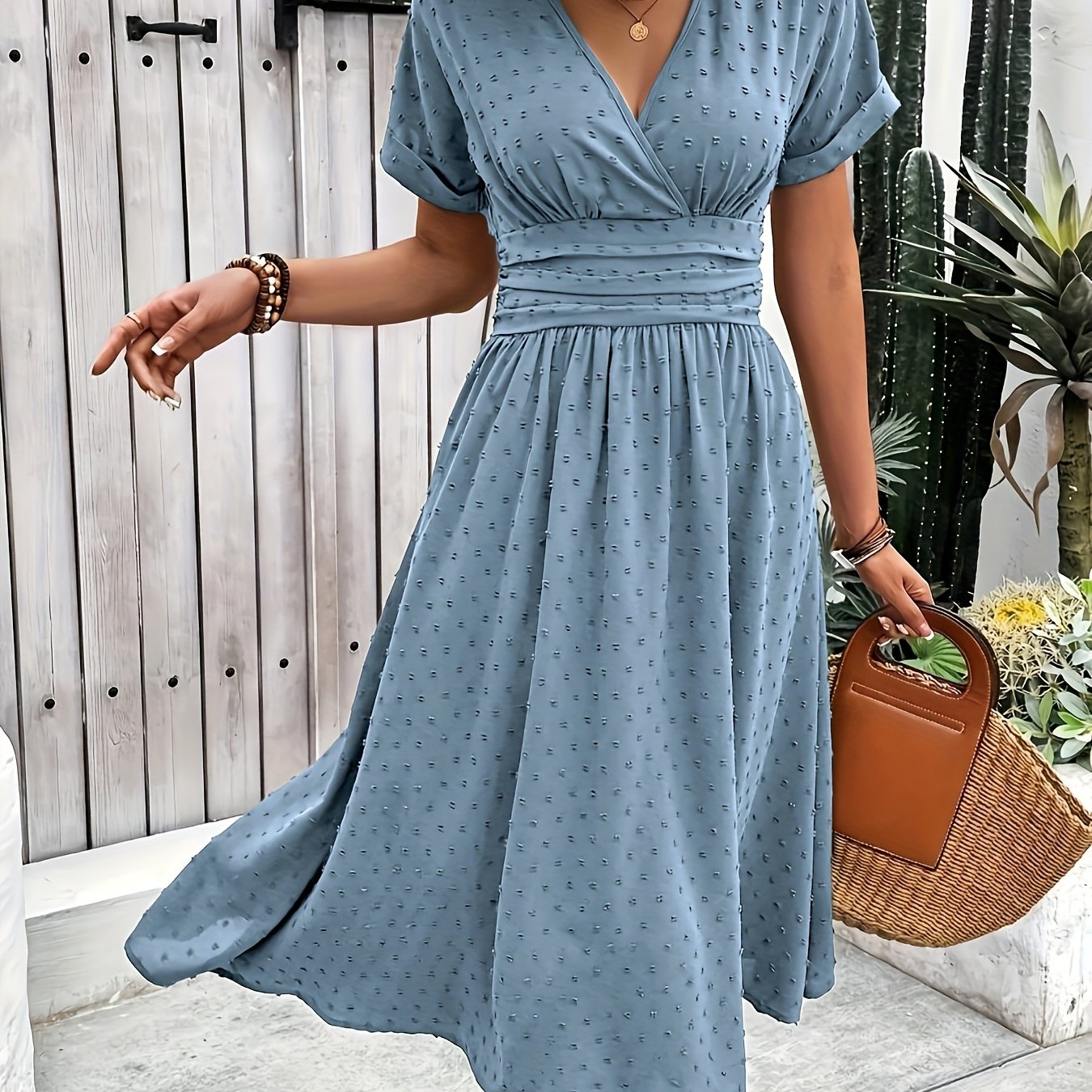 CYC Midikleid mit V-Ausschnitt