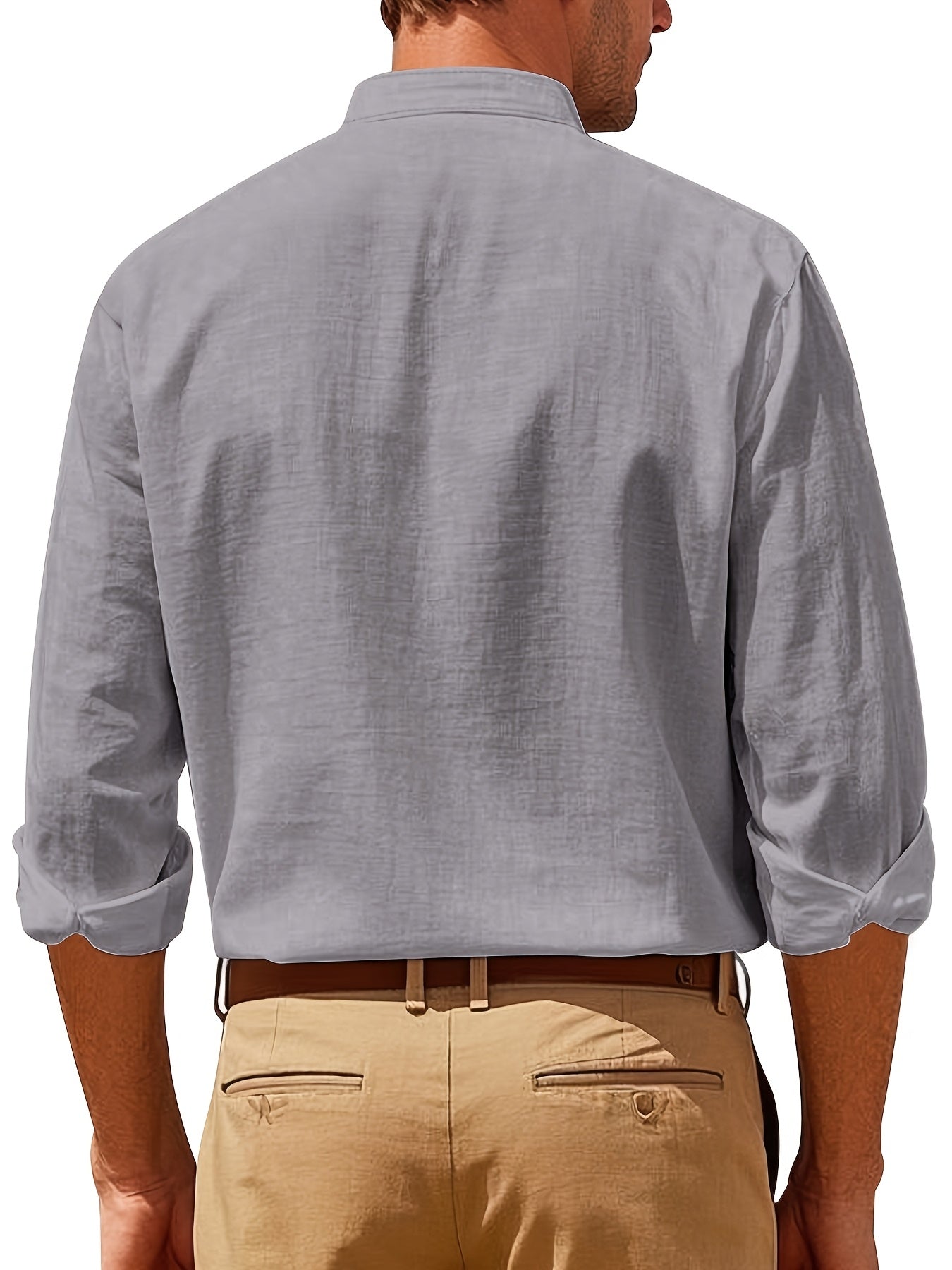 Premium Linen Henley Shirt - Cafe y Calle