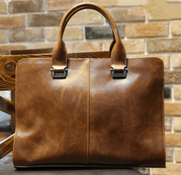 Classic Leather Business Briefcase - Cafe y Calle