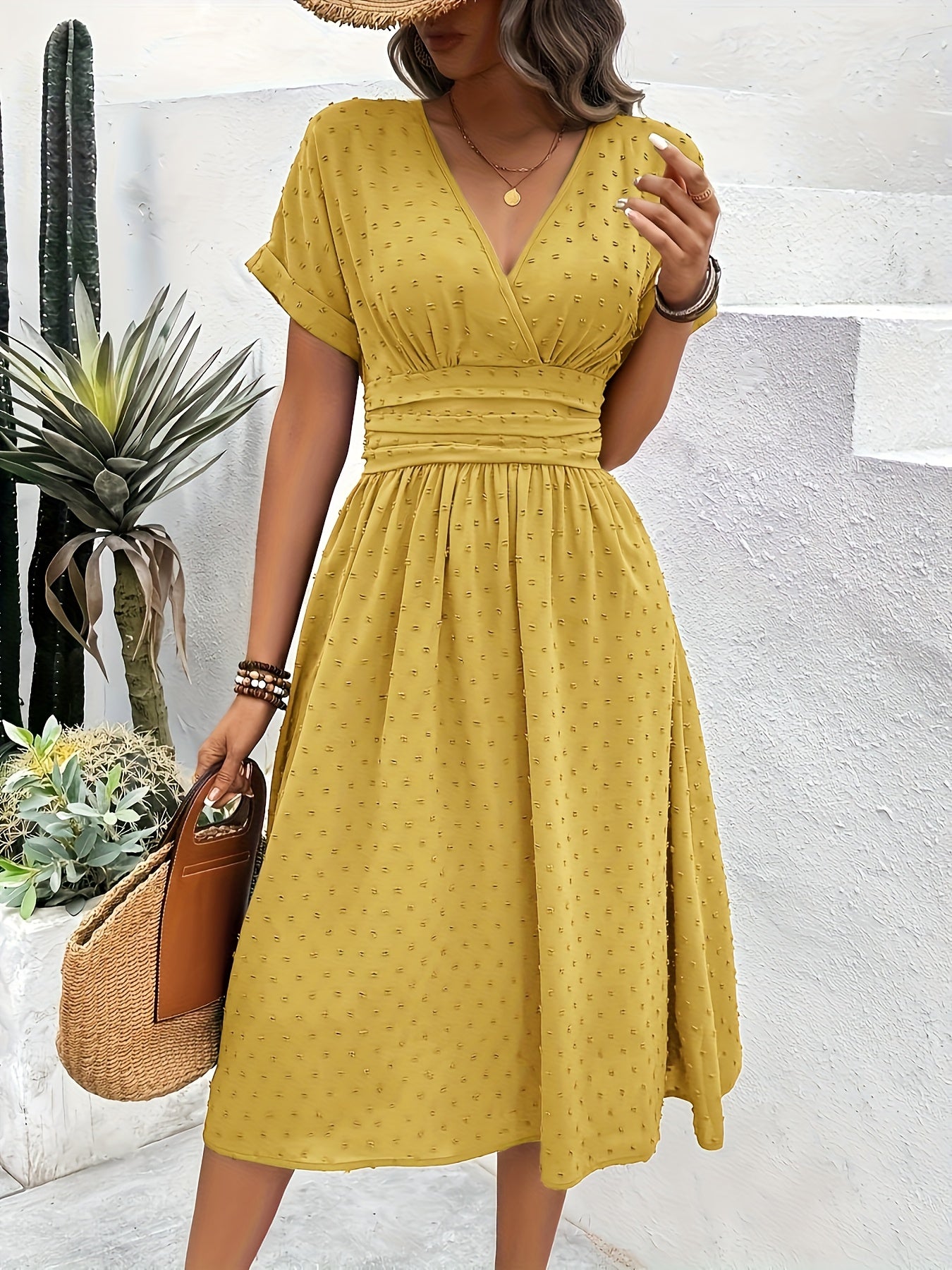 CYC Midikleid mit V-Ausschnitt