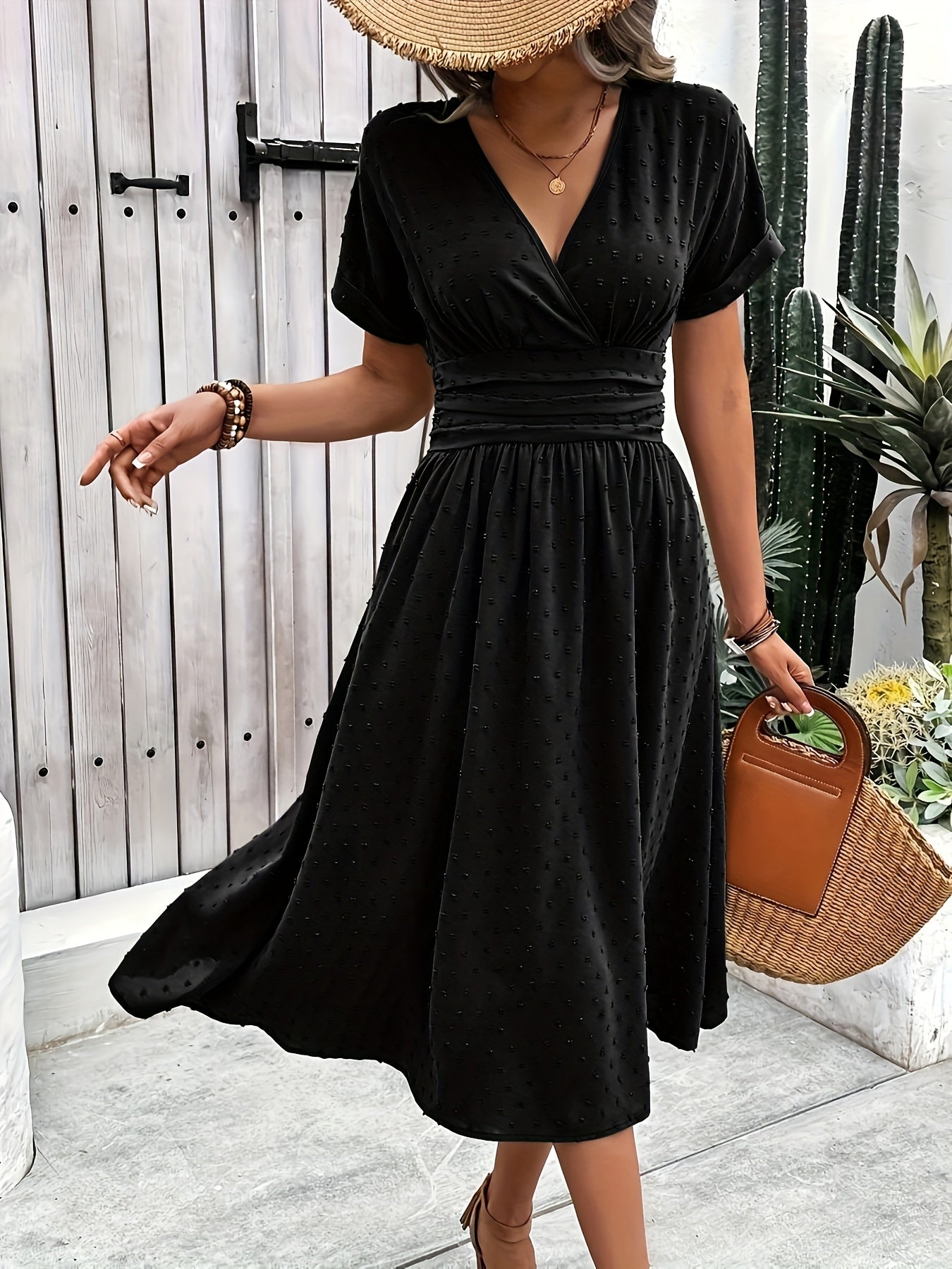 CYC Midikleid mit V-Ausschnitt