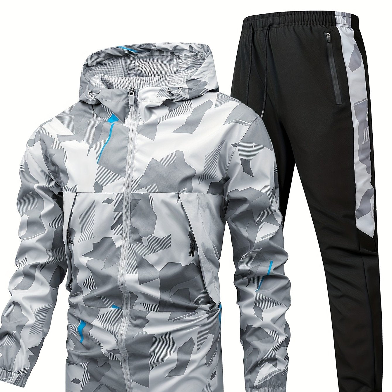 CCYC – Set aus Kapuzenjacke & Jogginghose im Camouflage-Look