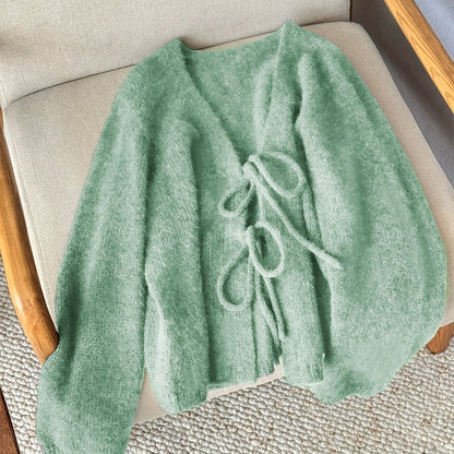 CYC Eleganter Cardigan mit V-Ausschnitt und Krawatte