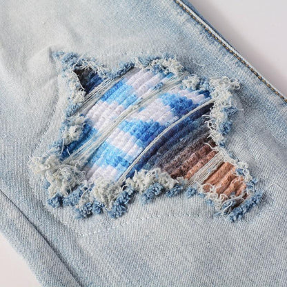 Edge Wash – Distressed Slim Fit Denim Jeans - Cafe y Calle