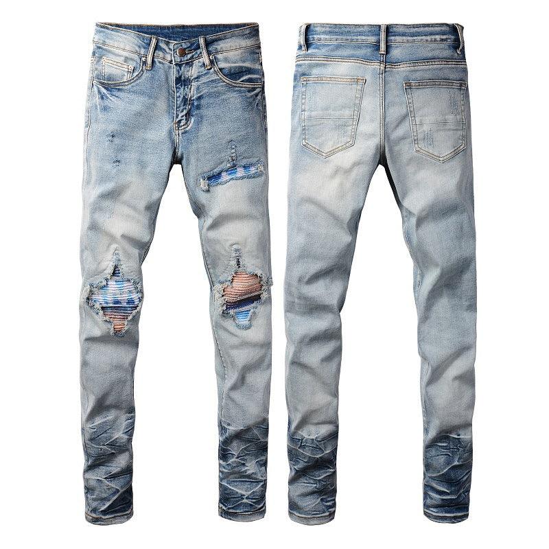 Edge Wash – Distressed Slim Fit Denim Jeans - Cafe y Calle