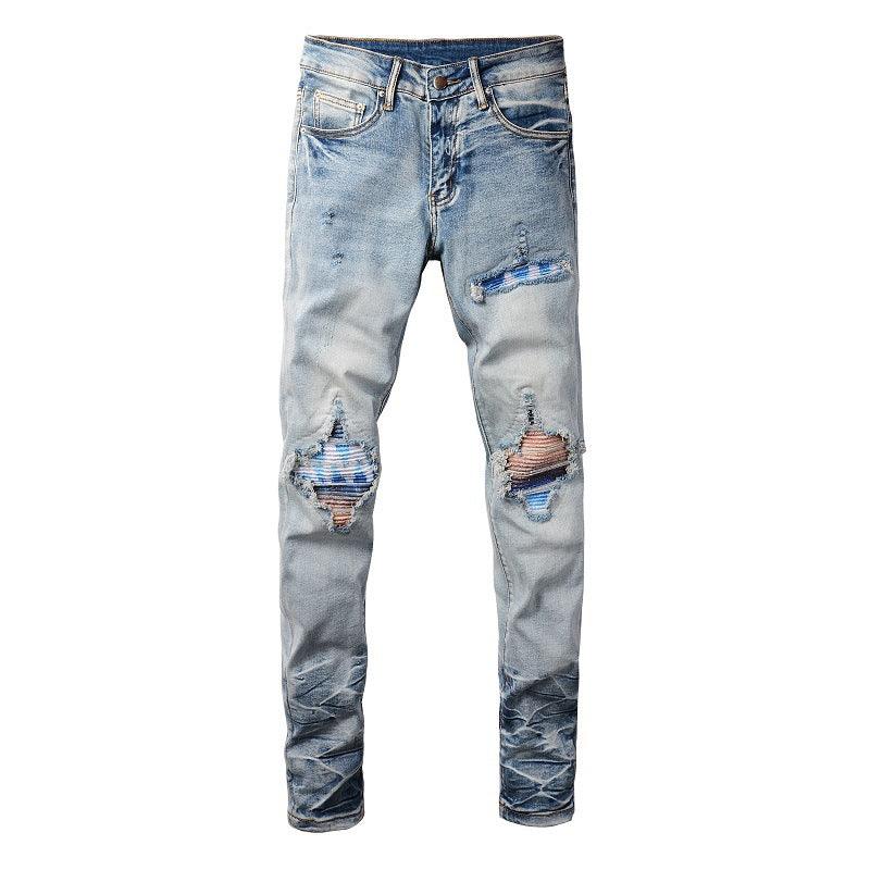 Edge Wash – Distressed Slim Fit Denim Jeans - Cafe y Calle