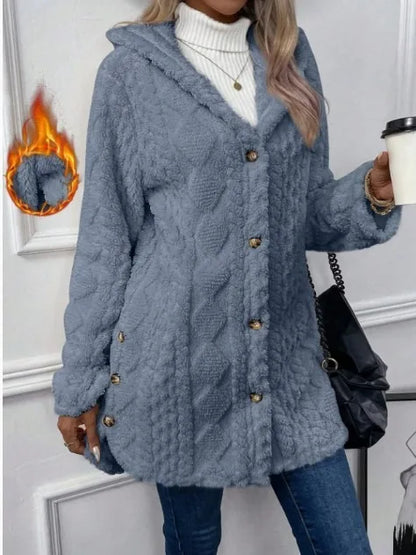 CYC Plüsch-Kapuzenjacke