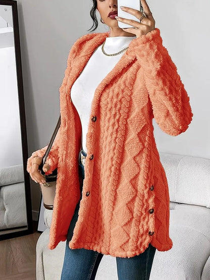 CYC Plüsch-Kapuzenjacke