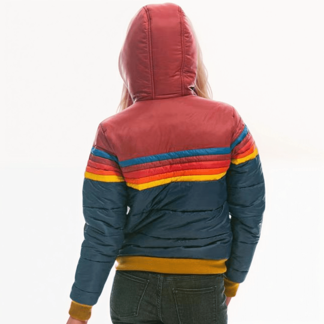 CYC Retro-Pufferjacke mit Farbblockdesign