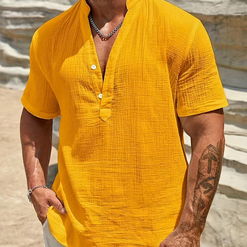 Cyc - Leinen Henley -Shirt