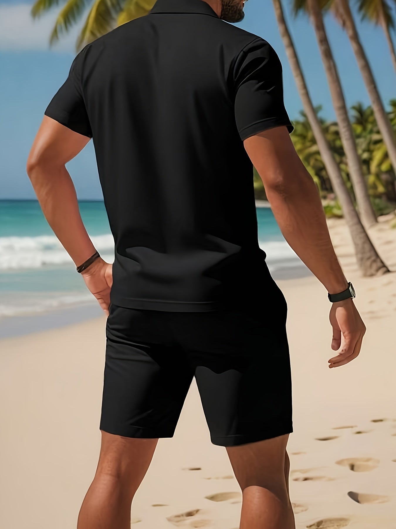 Casual Polo and Shorts Set - Cafe y Calle