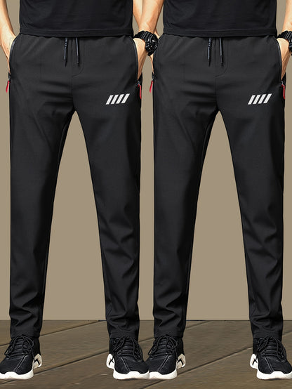 2 - Pack Lightweight Athletic Jogger Pants - Cafe y Calle