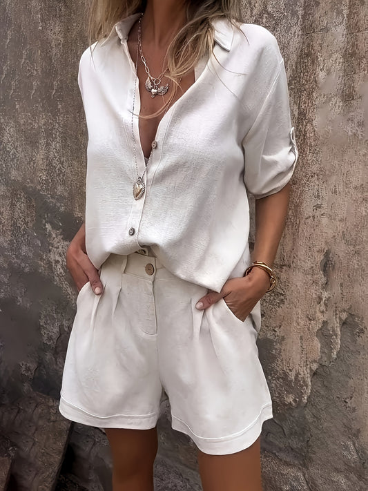 CYC Schickes zweiteiliges Set aus Leinenmischung