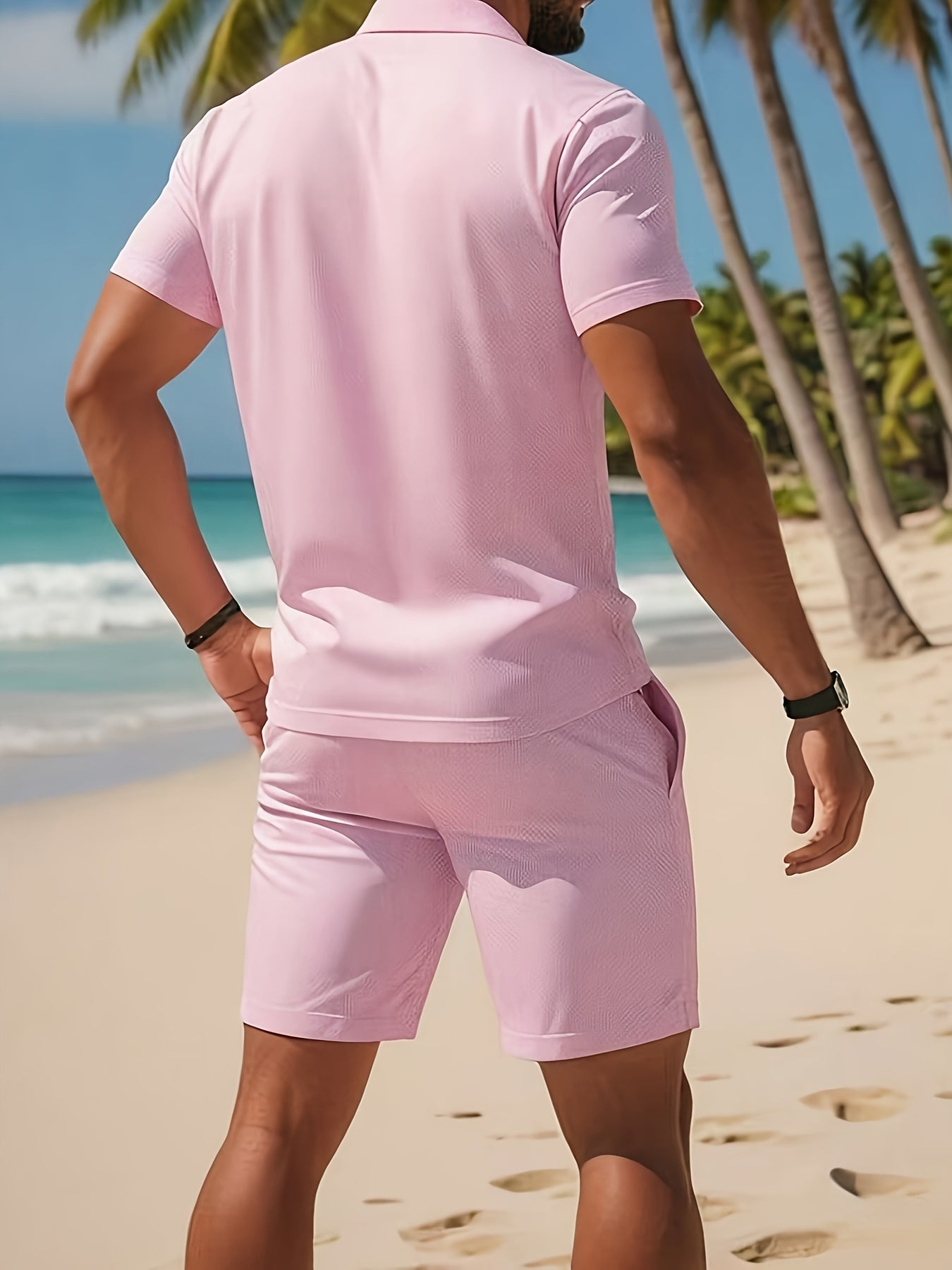 Casual Polo and Shorts Set - Cafe y Calle