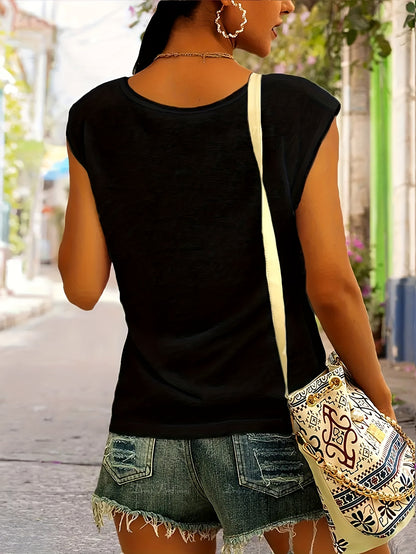 CYC Lässiges T-Shirt mit V-Ausschnitt