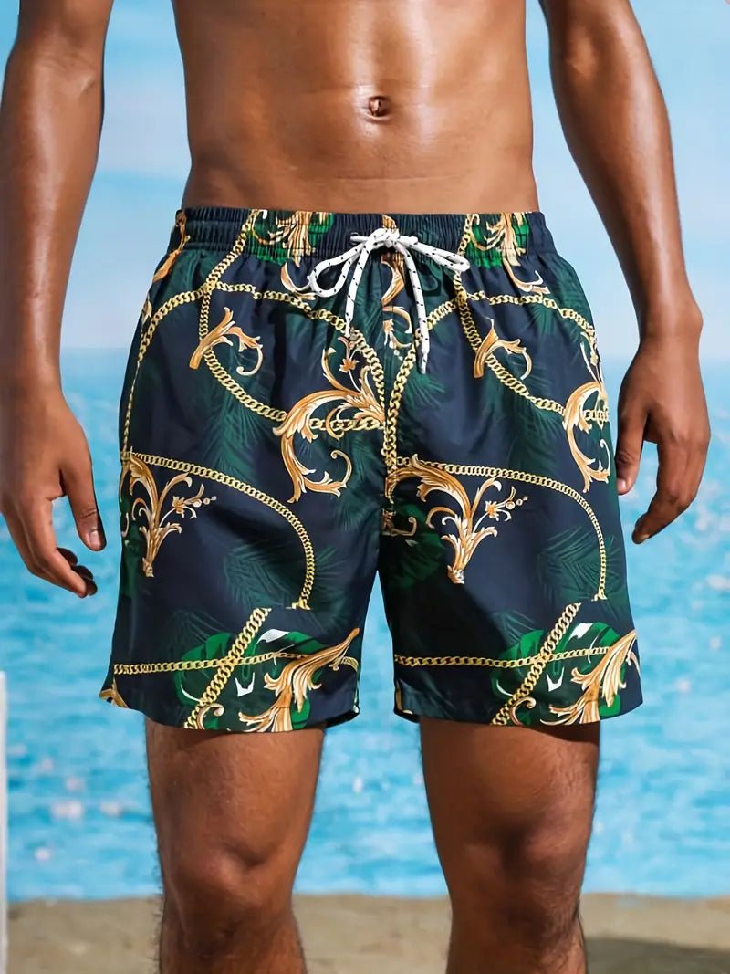 Quick - Dry Hawaiian Swim Shorts - Cafe y Calle