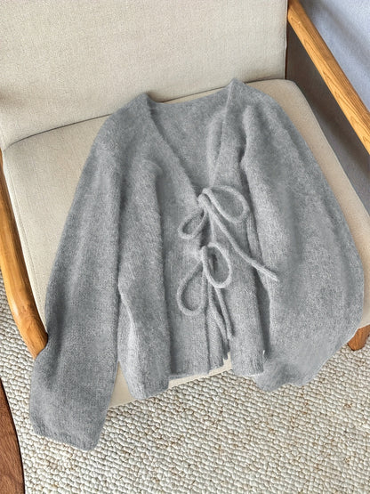 CYC Eleganter Cardigan mit V-Ausschnitt und Krawatte