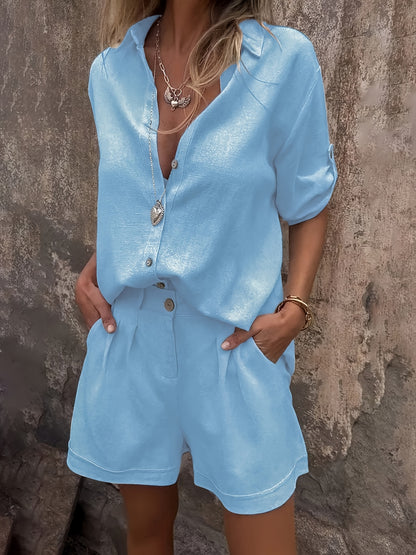 CYC Schickes zweiteiliges Set aus Leinenmischung