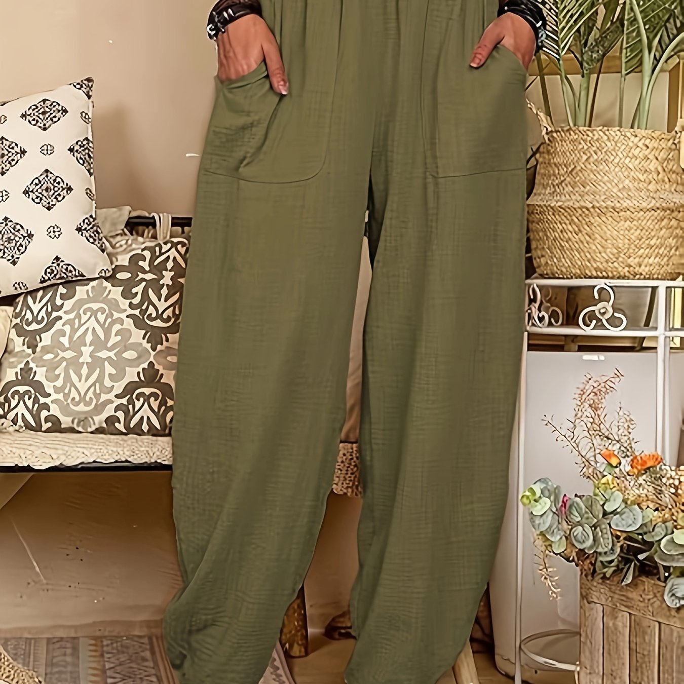 CYC – Lockere Hose aus Leinenmischung