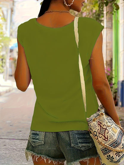 CYC Lässiges T-Shirt mit V-Ausschnitt