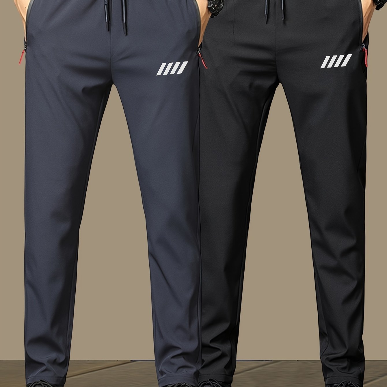 2 - Pack Lightweight Athletic Jogger Pants - Cafe y Calle