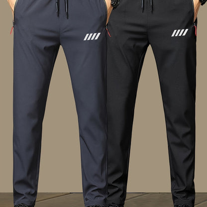 2 - Pack Lightweight Athletic Jogger Pants - Cafe y Calle